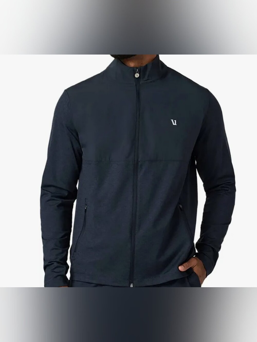 Vuori Sundsy Element Black Lightweight Zip-Front Track Jacket